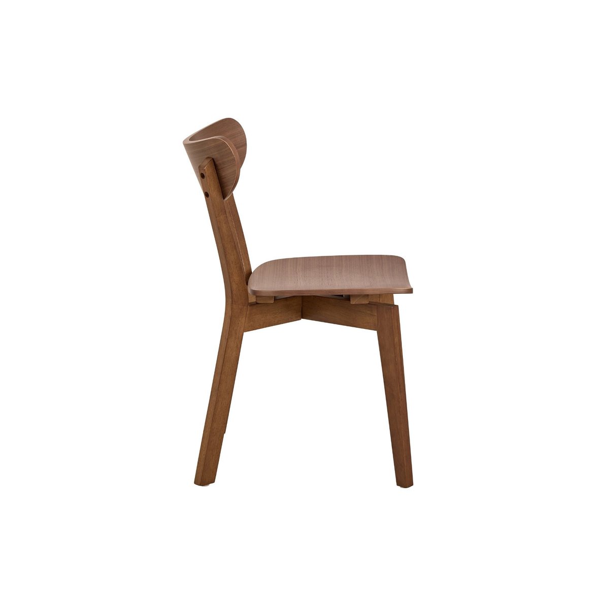 Chaise scandinave en bois finition noyer (lot de 2) - LETA bois foncé, HELLIN, DEPUIS 1862
