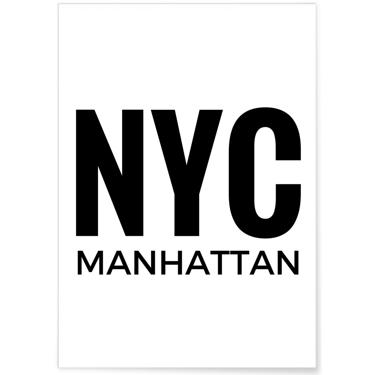 Poster NYC blanc, L'AFFICHERIE