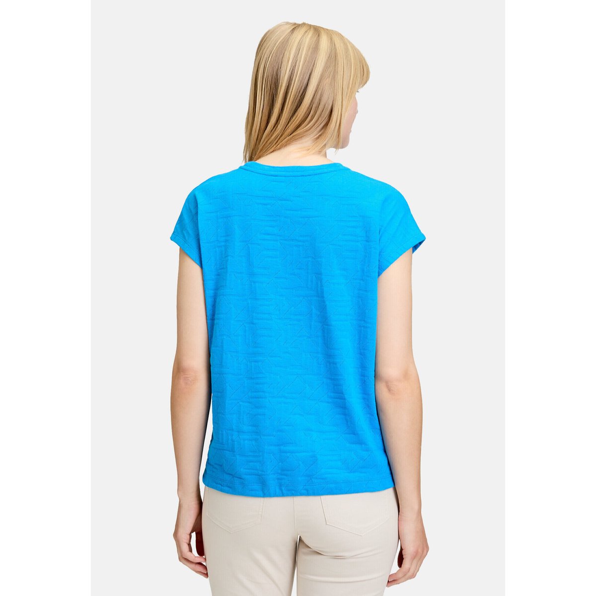 T-Shirt avec structure à cordon coulissant sous tunnel blue aster, BETTY BARCLAY
