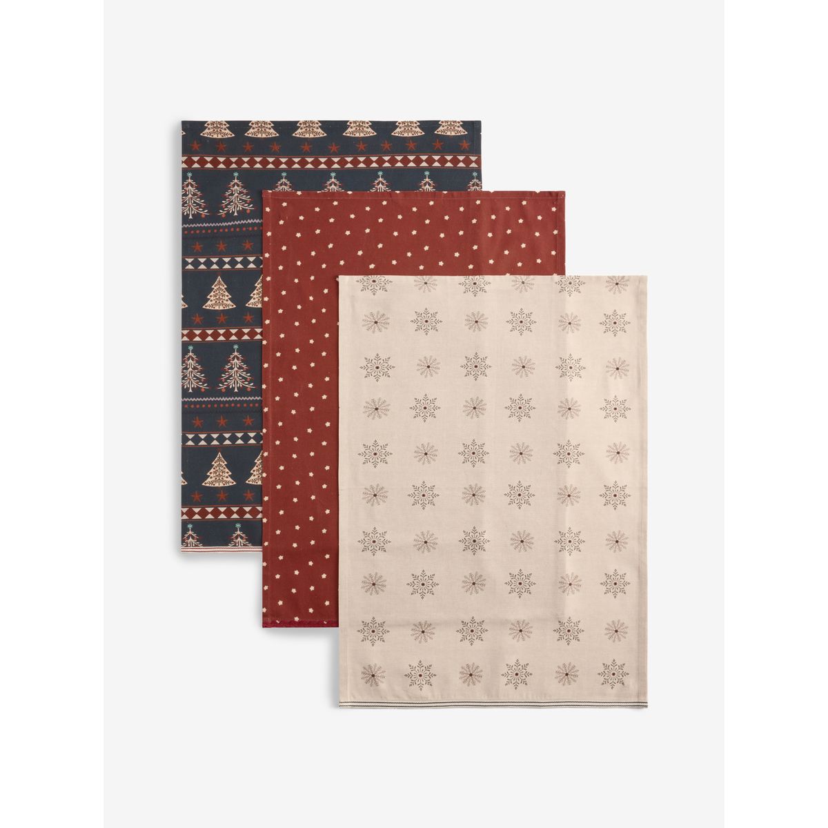 Torchon de noël à motif jacquard, lot 3 multi-couleurs, NEXT
