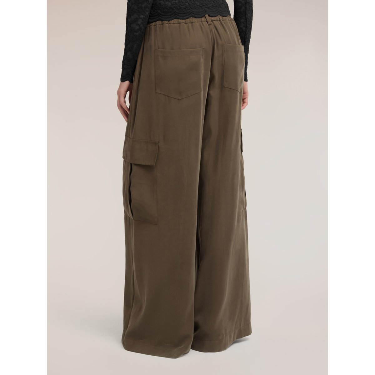 Pantalon cargo palazzo verde militare, MOTIVI