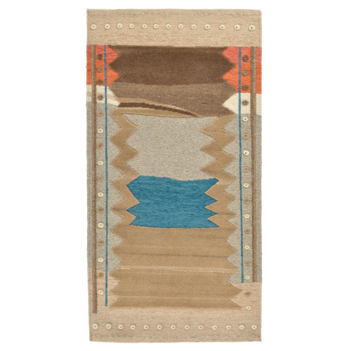 Tapis en laine vierge noué à la main sable, THEKO