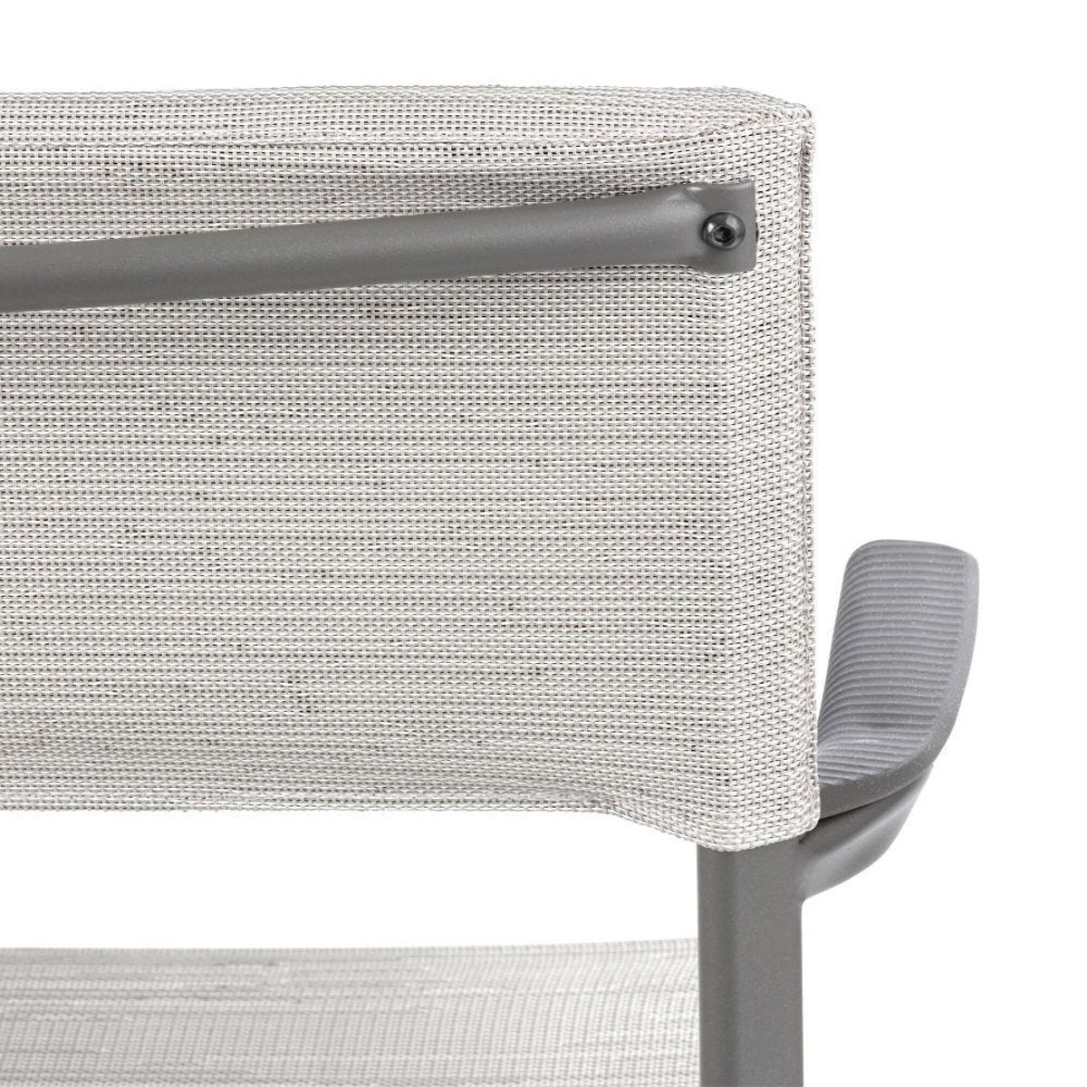 Fauteuil de jardin - ORON gris galet tube titane, LAFUMA MOBILIER