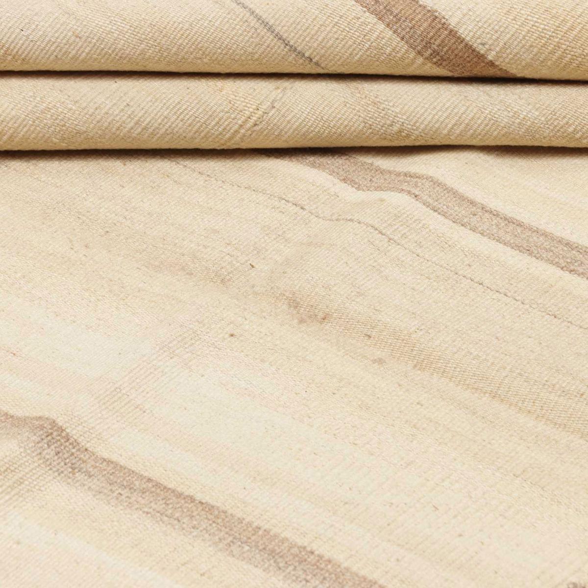 Authentique tapis d'Orient kilim fait main en laine N beige, ecru, UN AMOUR DE TAPIS