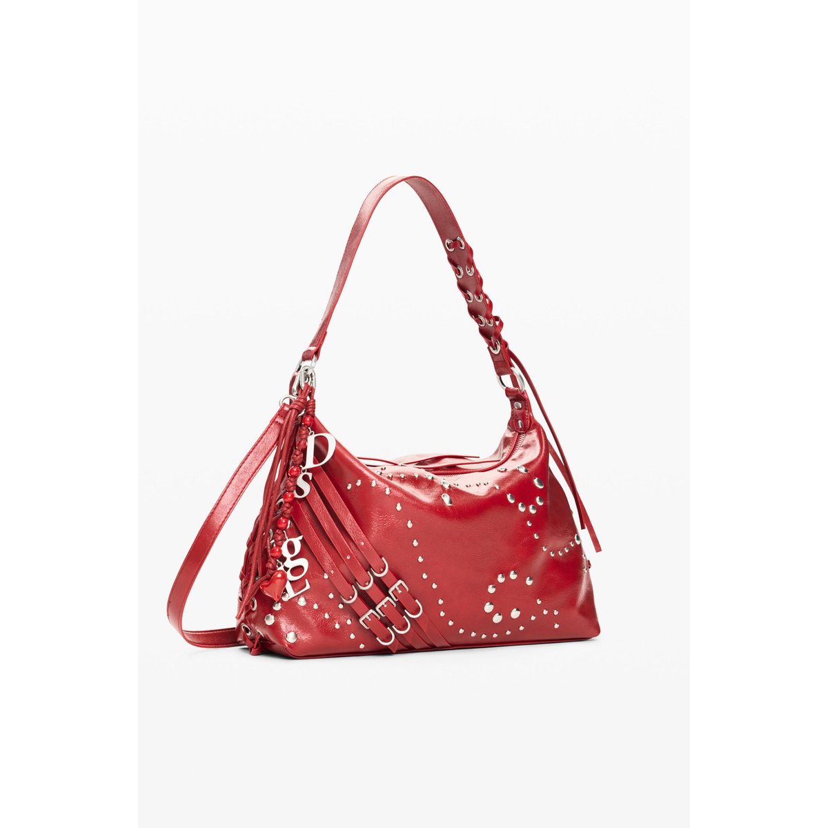 Sac effet cuir moyen rouge, DESIGUAL