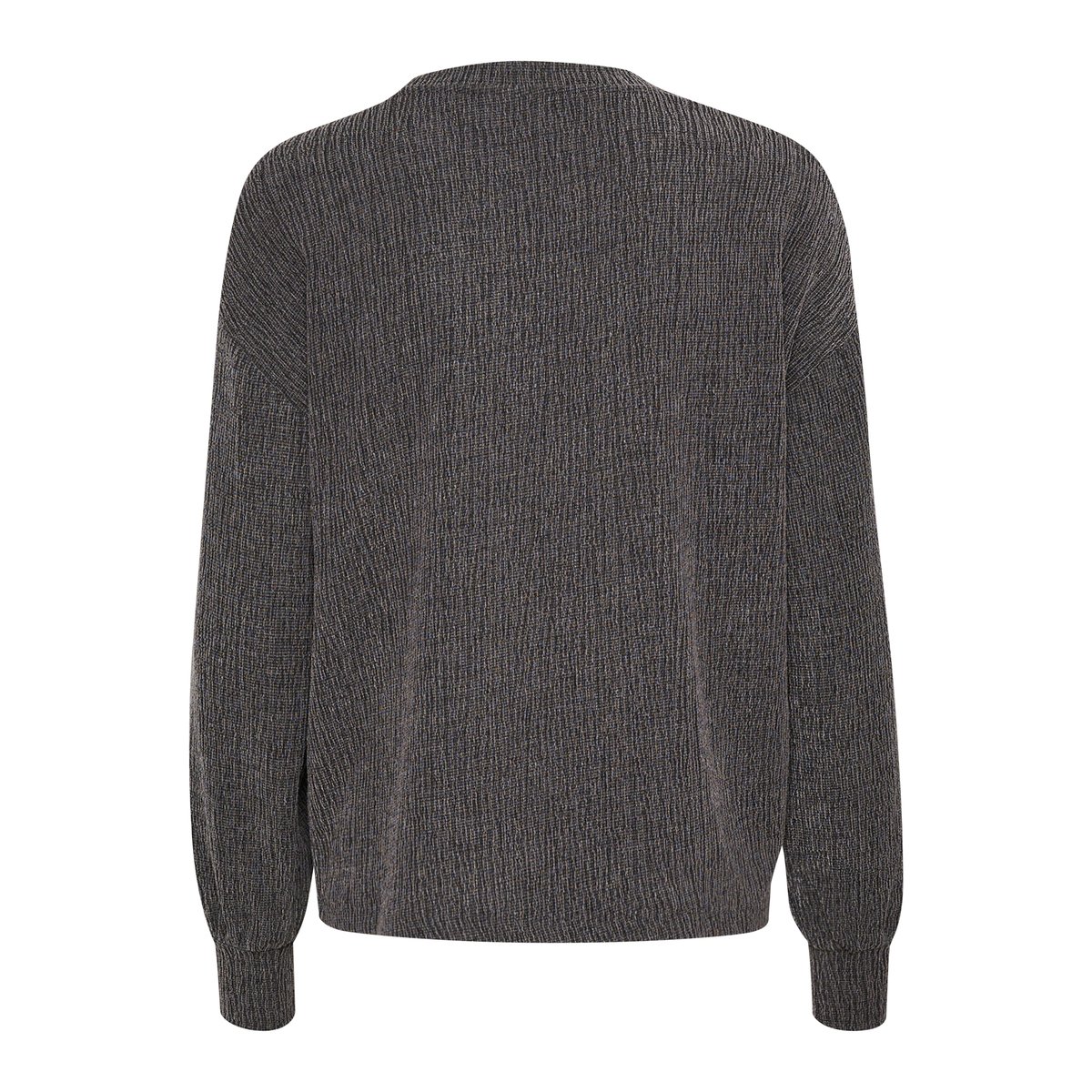 Blouse with long sleeve gris dark grey melange, KAFFE