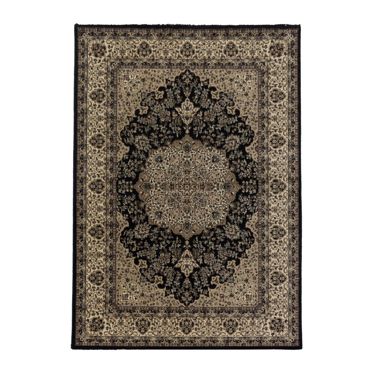 Tapis style moyen-orient TANGER noir, NAZAR RUGS