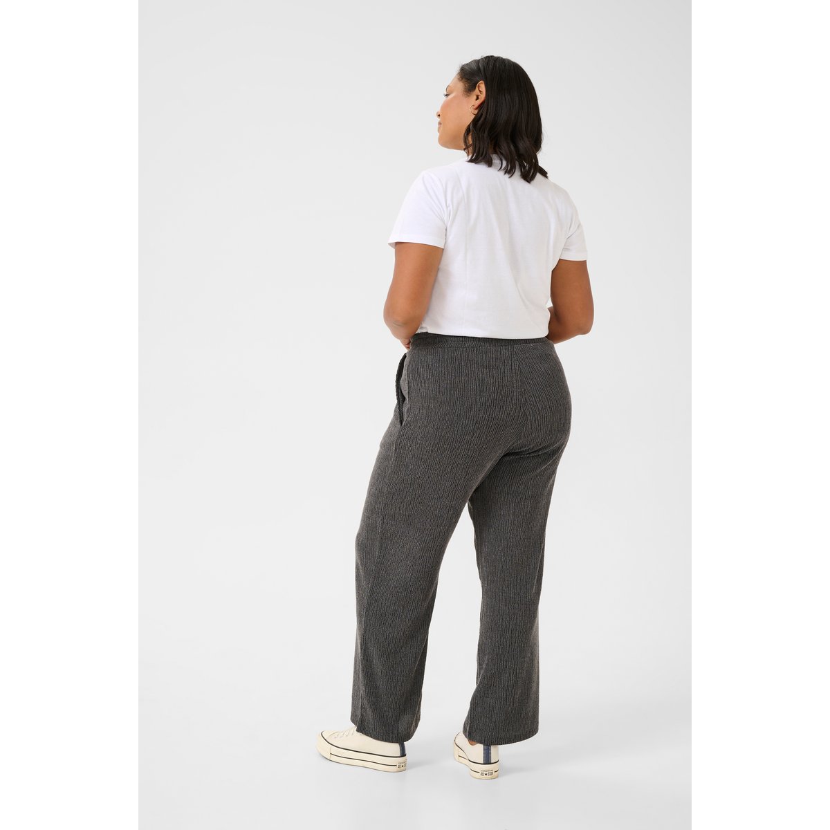Casual pants gris dark grey melange, KAFFE CURVE