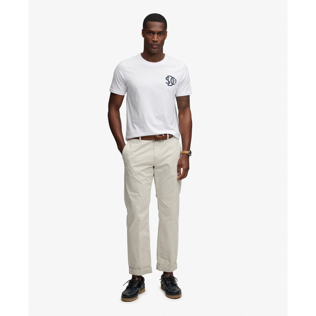 T-shirt SD&Co. Coupe Décontractée optic, SUPERDRY