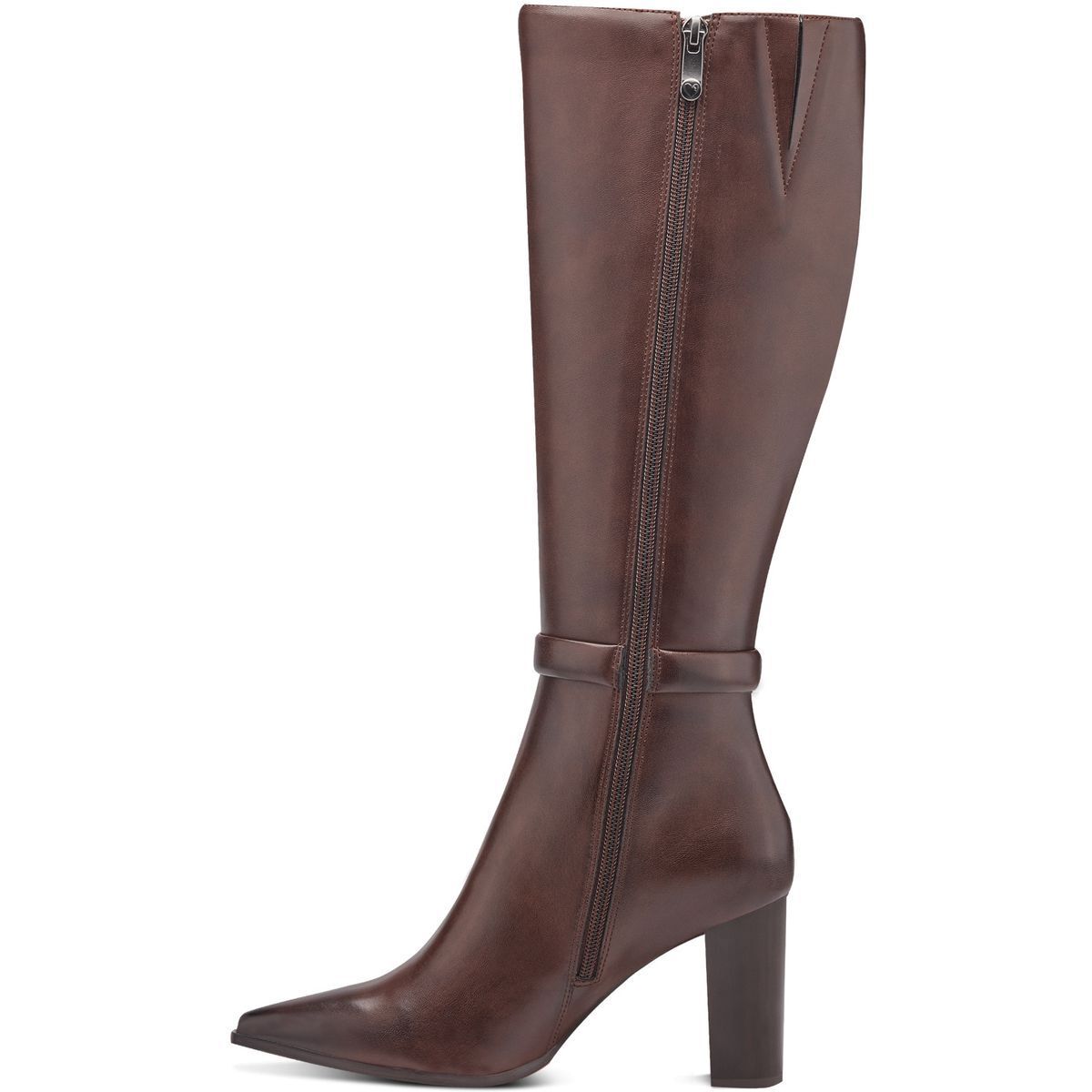 Bottes talon bloc marron café, MARCO TOZZI