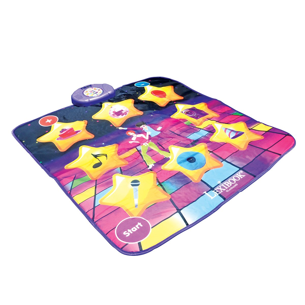 Tapis de danse électronique, Bluetooth et lumineux avec 6 modes de jeu noir, LEXIBOOK