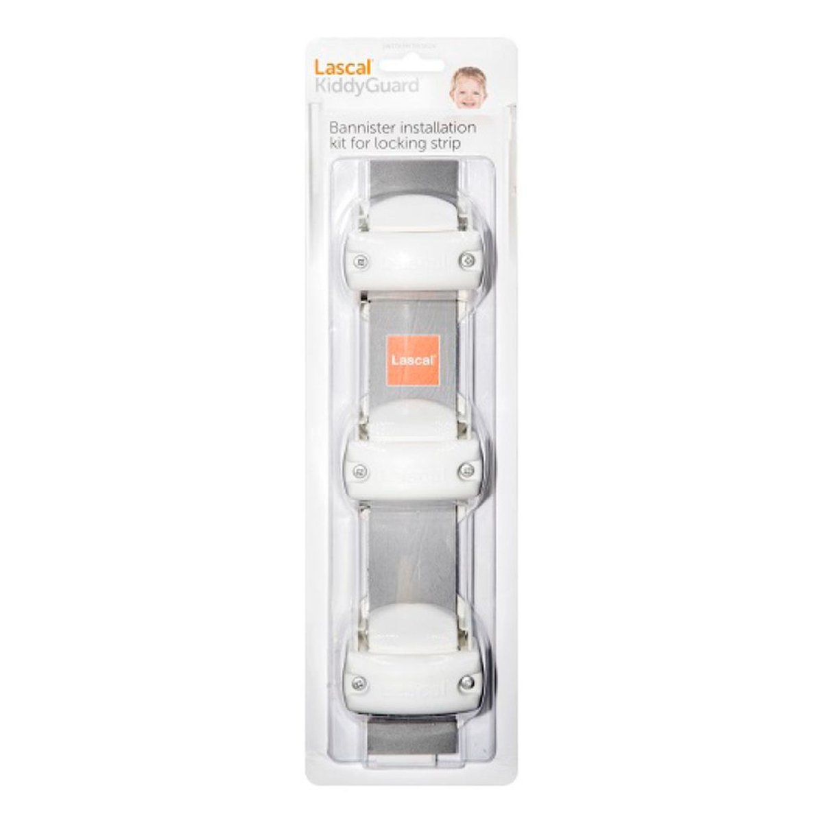 Kit d'installation Kiddy Guard rampe côté fermeture blanc, LASCAL