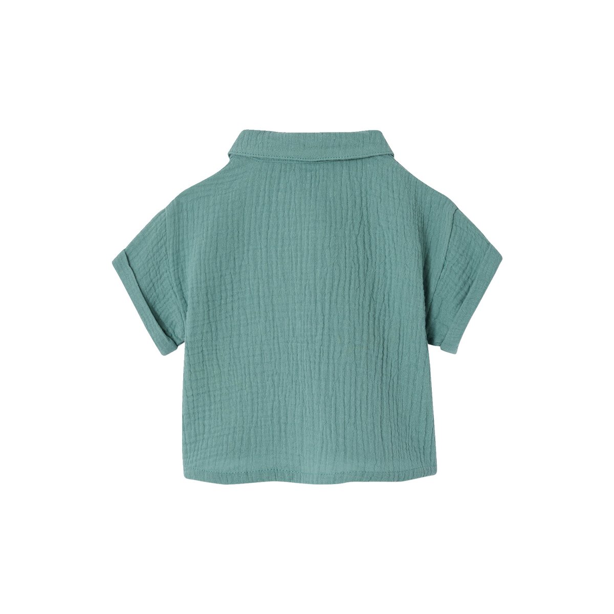 Chemise manches courtes vert émeraude, VERTBAUDET