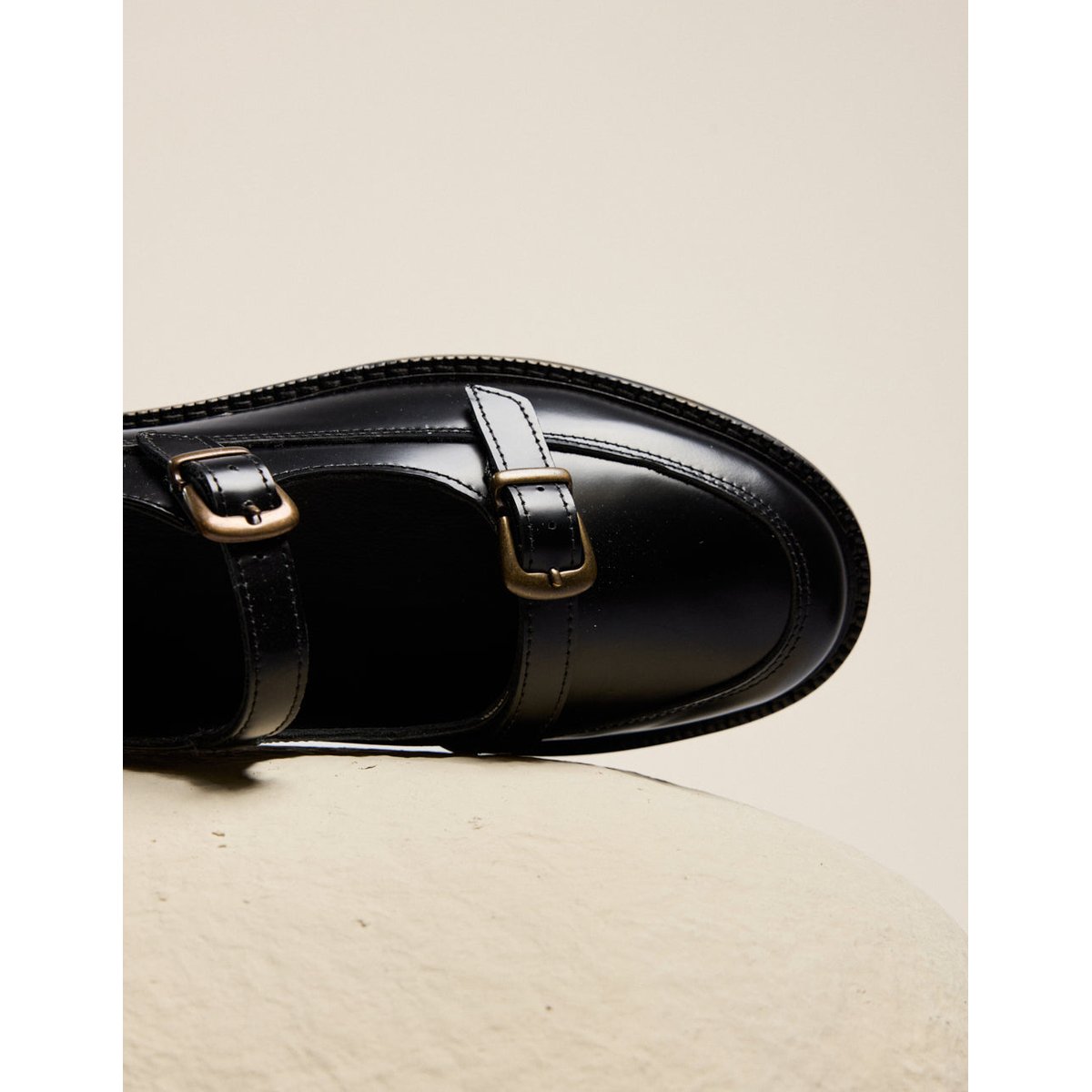 Derbies TOVEN cuir box noir, ODAJE