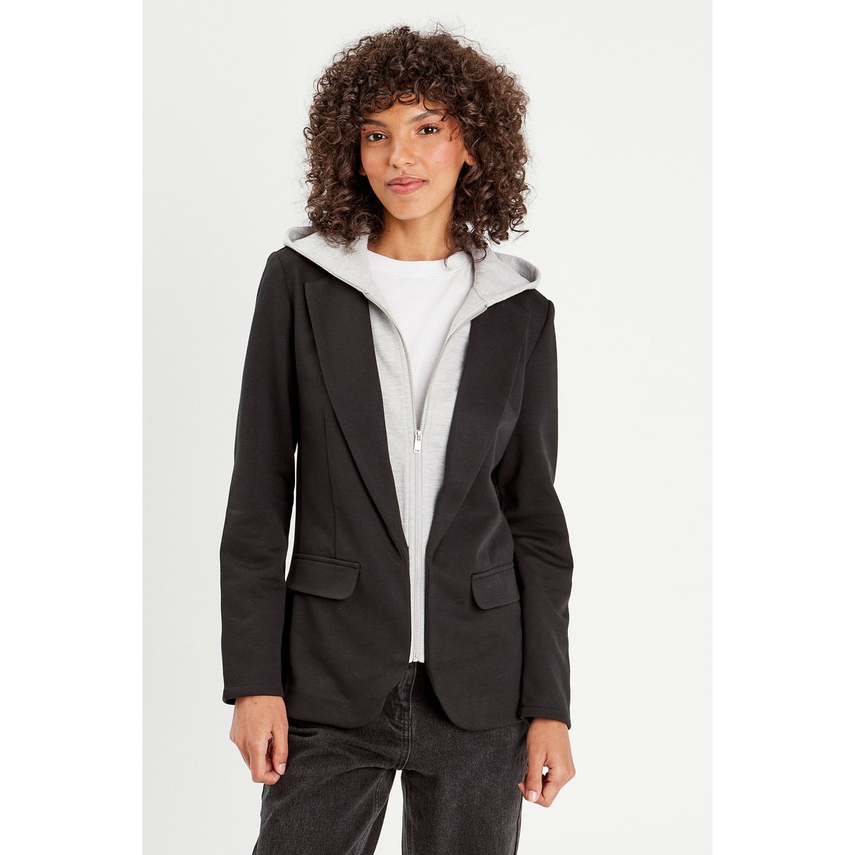 Veste blazer 2-en-1 gilet noir, CACHE CACHE