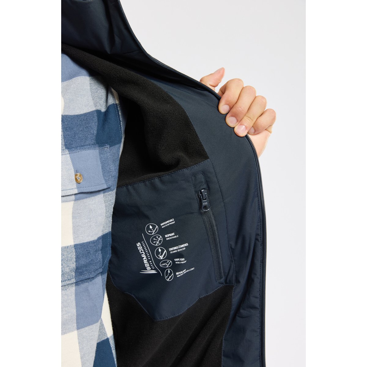 Blouson en polyester recyclé HATAWAY navy, BERMUDES