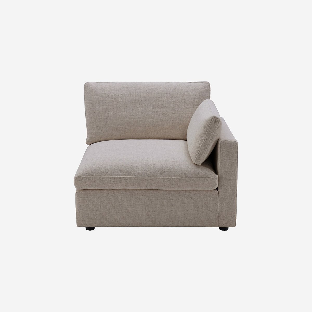 Elément d'angle réversible en tissu LAVINIO taupe, HABITAT