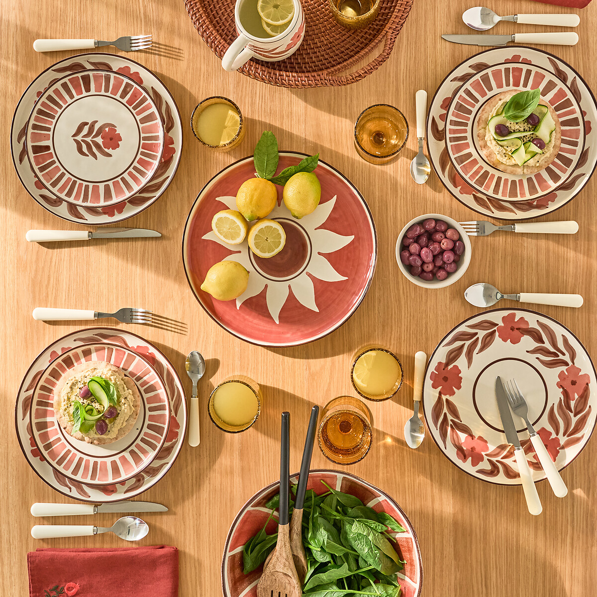 Plat de service rond en grès, Montesol multicolore, LA REDOUTE INTERIEURS