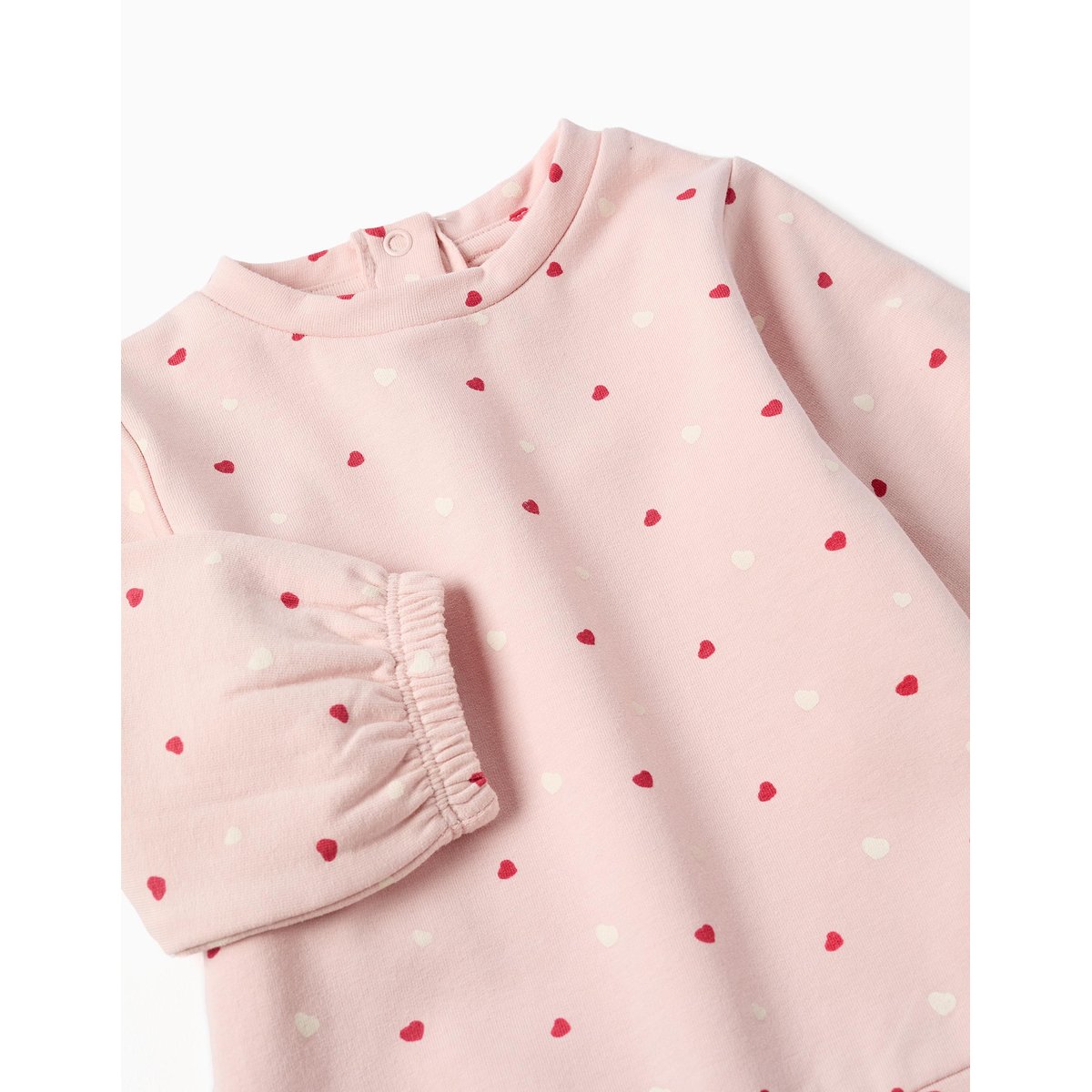 Sweat en coton peigné avec motif cœur rose, ZIPPY