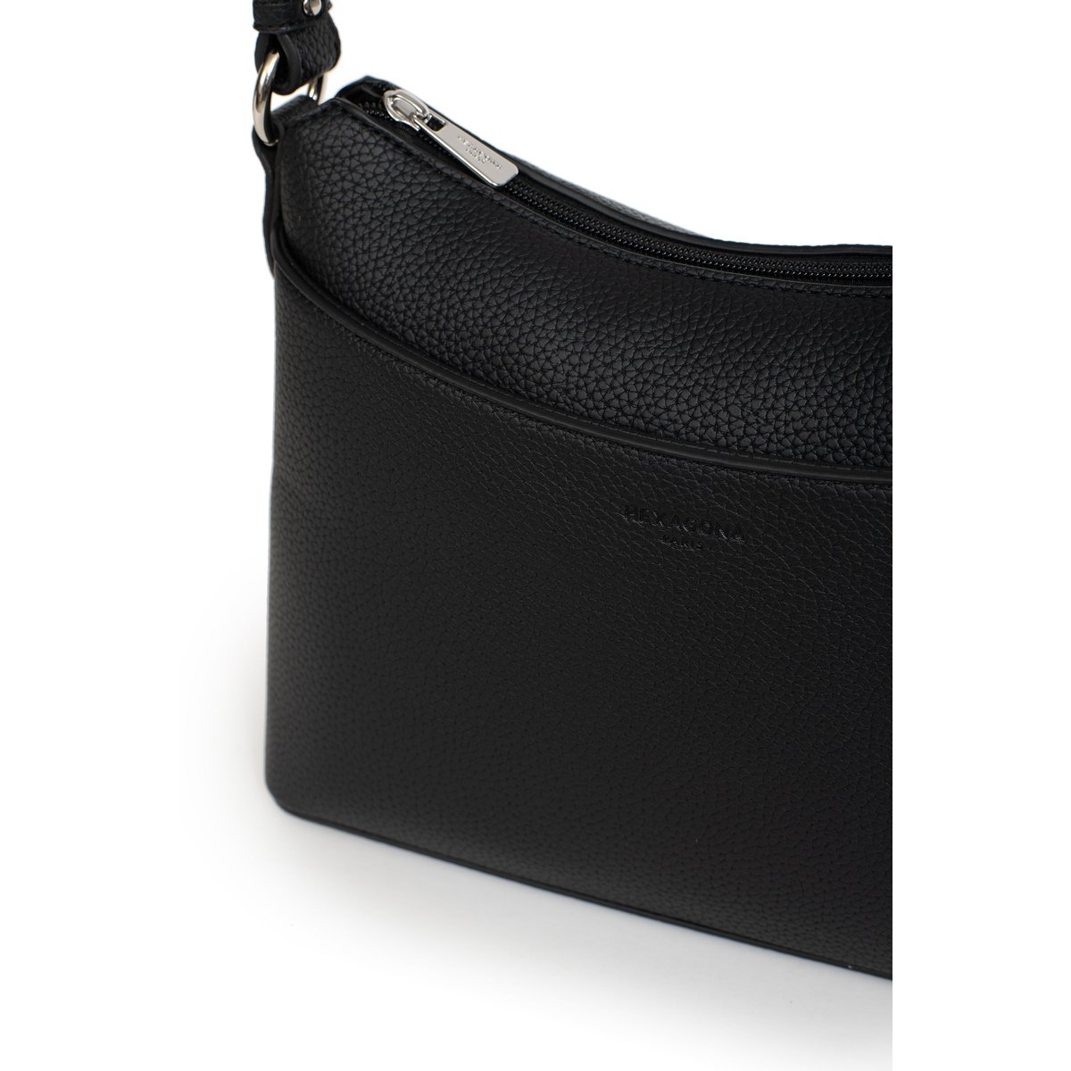 Sac porté épaule 1 anse MADRID noir, HEXAGONA