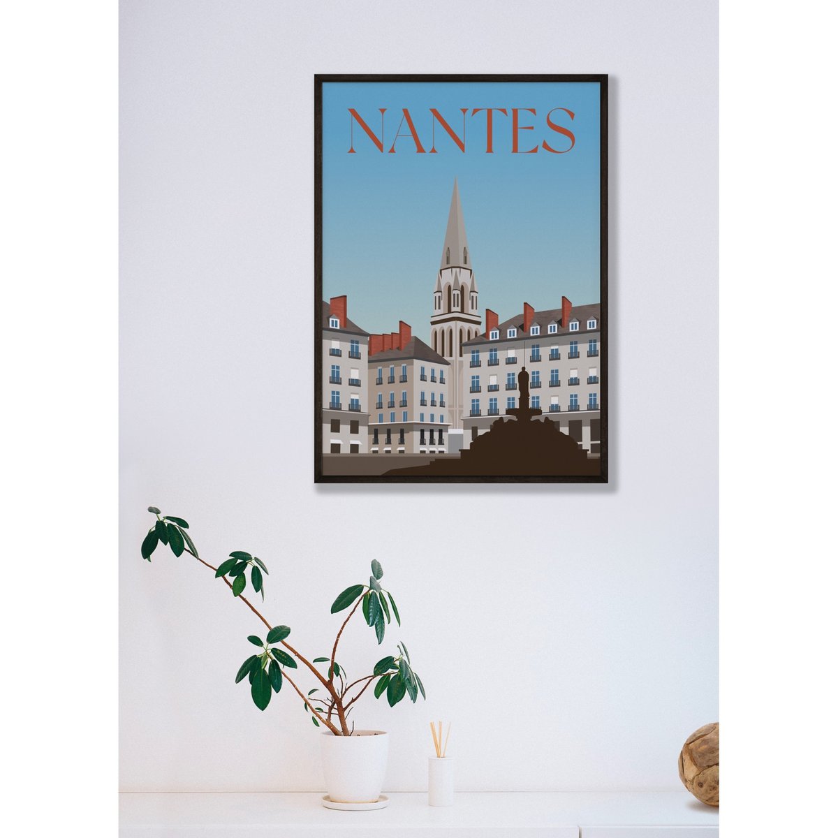 Affiche ville Nantes 2 blanc, L'AFFICHERIE