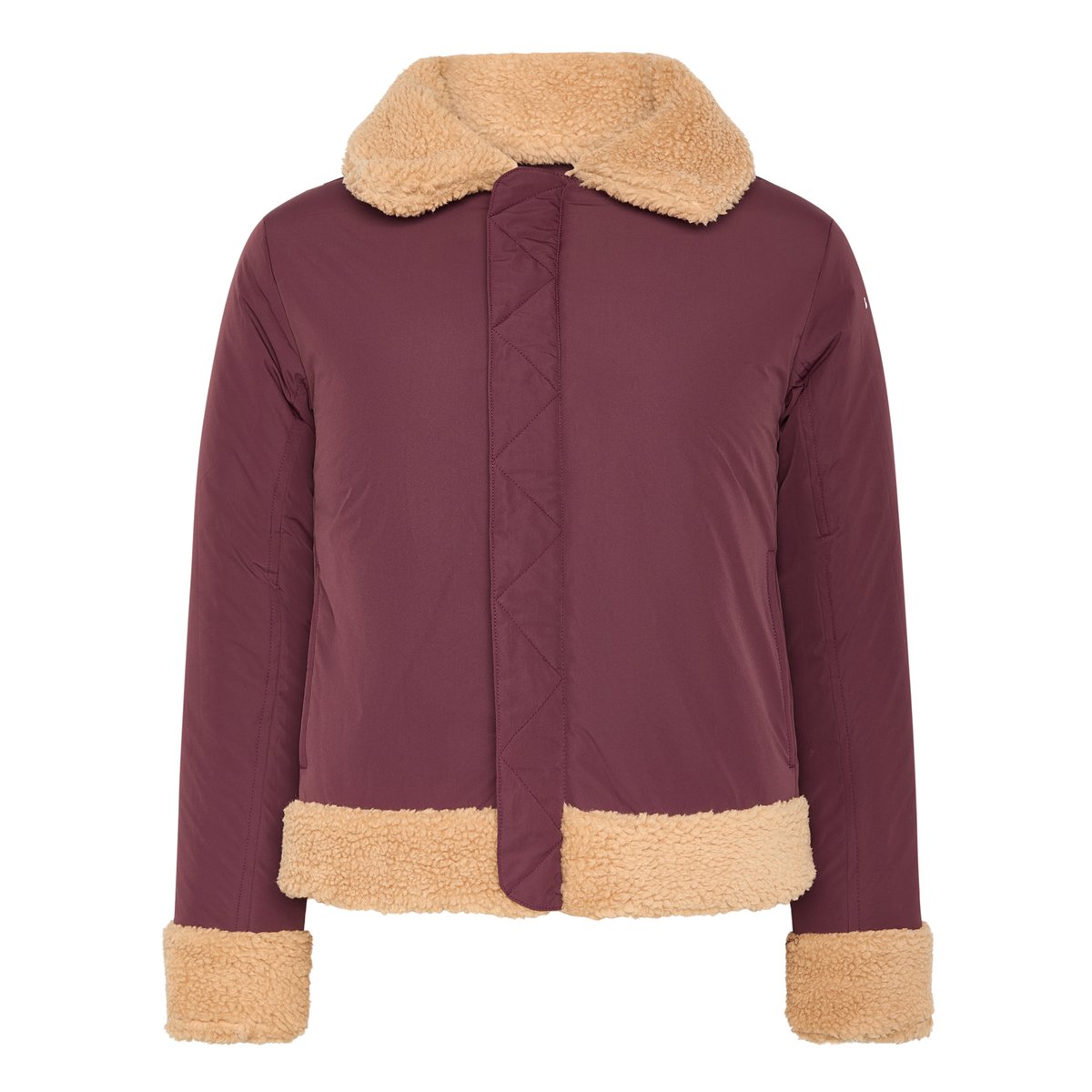 Veste de sport femme Umiko Réversible tissu thermique bordeaux grenat, BORN