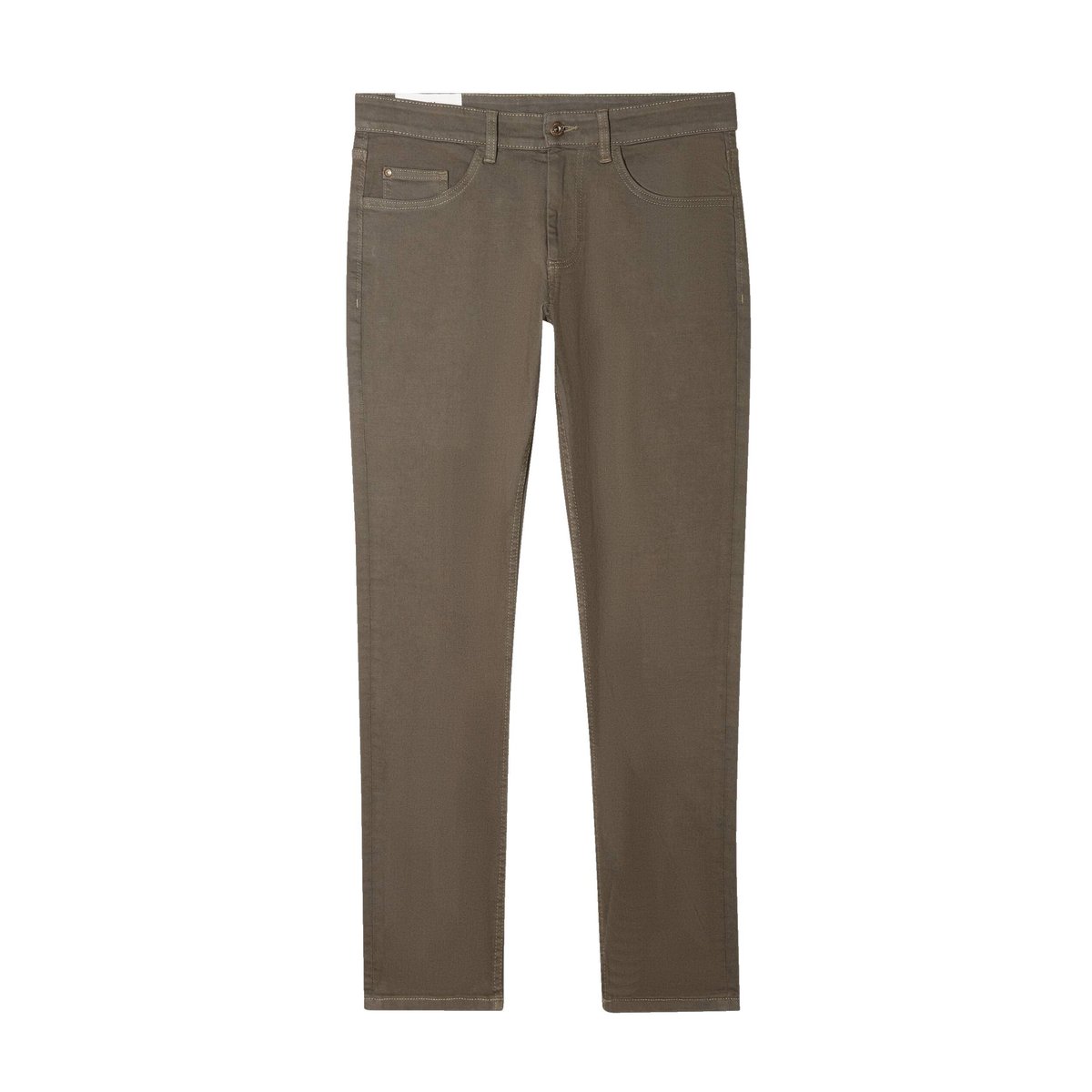 Jeans slim 5 poches vert kaki, BONOBO