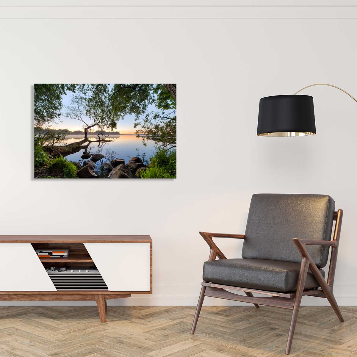 Tableau bord de lac tableau alu dibond, HEXOA