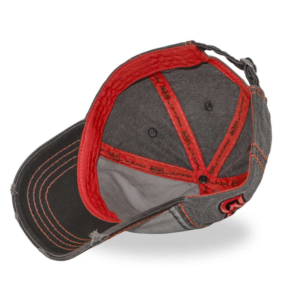 Casquette baseball RETRO gris clair/gris foncé/noir/orange, VON DUTCH