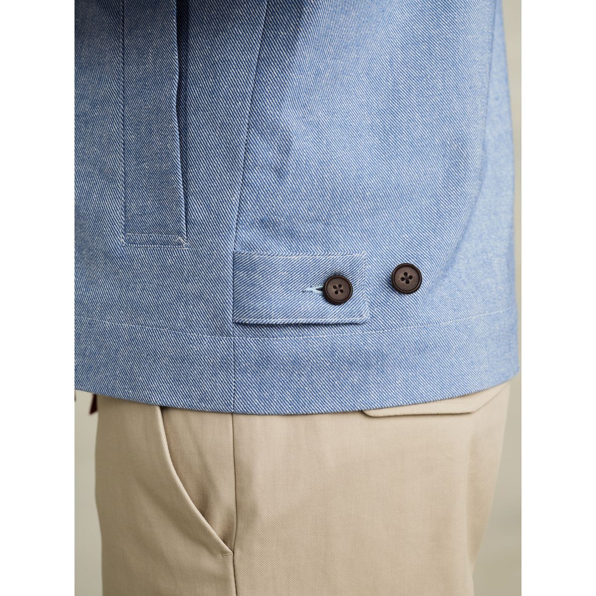 Veste habillée zippée contenant du lin bleu, NEXT