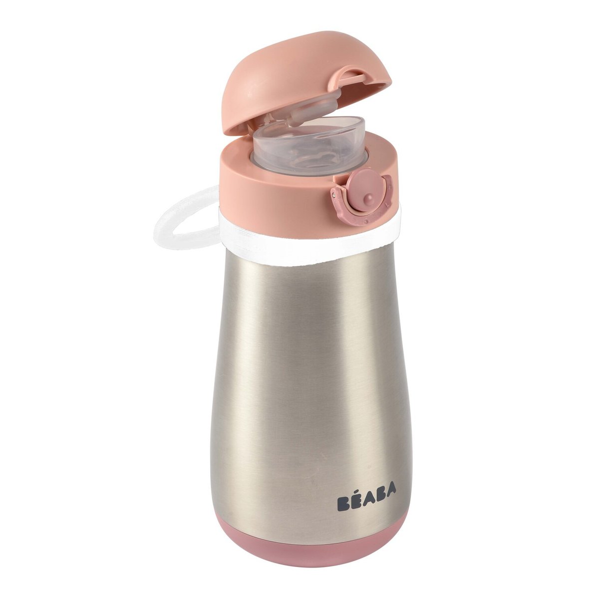 Gourde inox d'apprentissage nomade 350 ml rose ancienne, BEABA