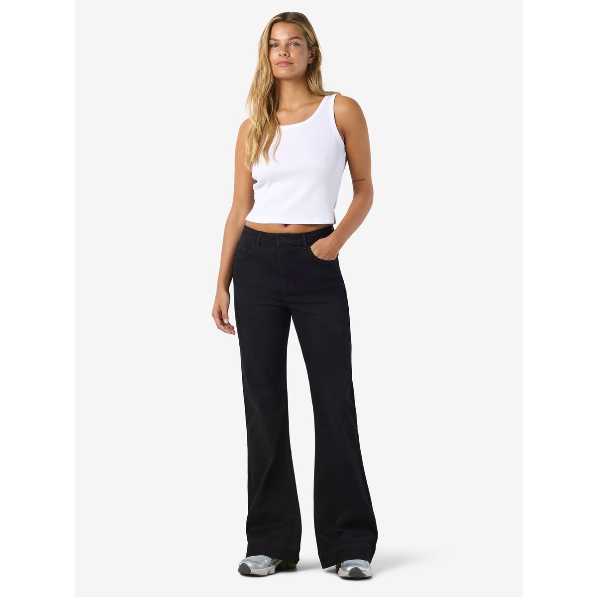 Jean Évasé black denim, NOISY MAY