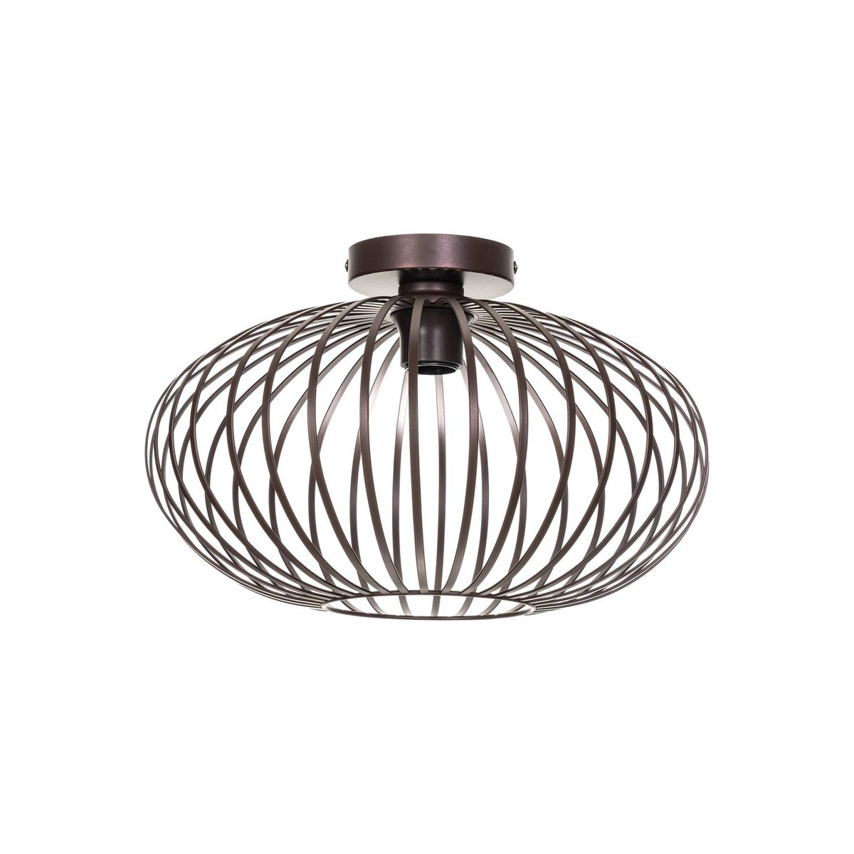 Plafonnier en métal vintage, Nahele brun café, LINDBY