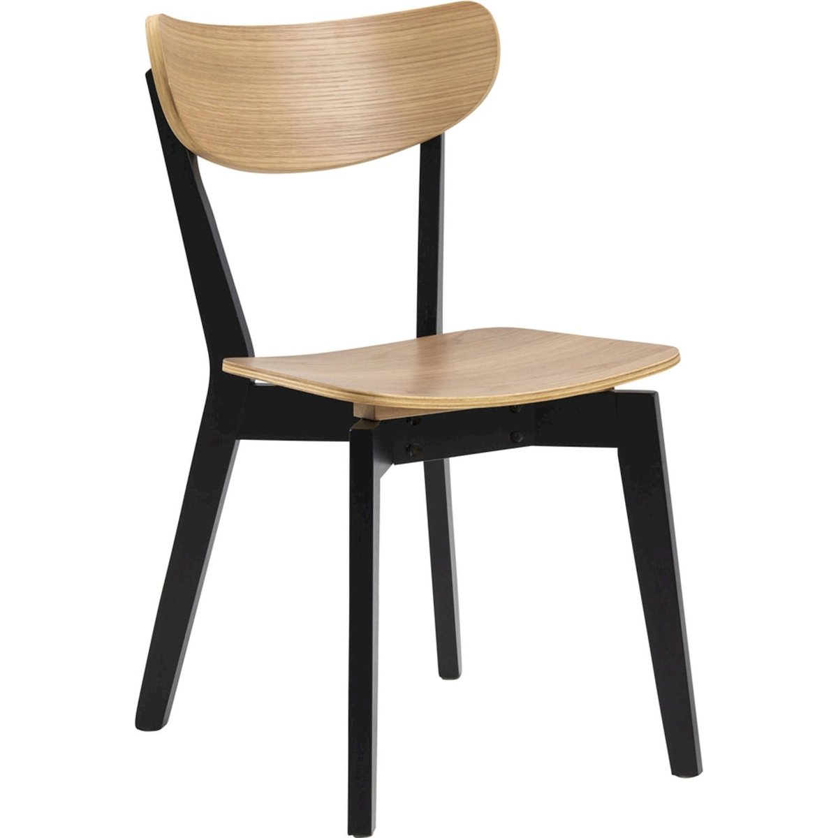 Chaise collection GEMIRRO chêne naturel et noir, RECOLLECTION
