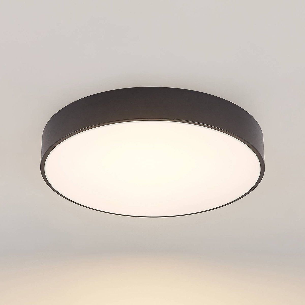 Plafonnier en métal moderneLED, Milada noir, blanc, LINDBY