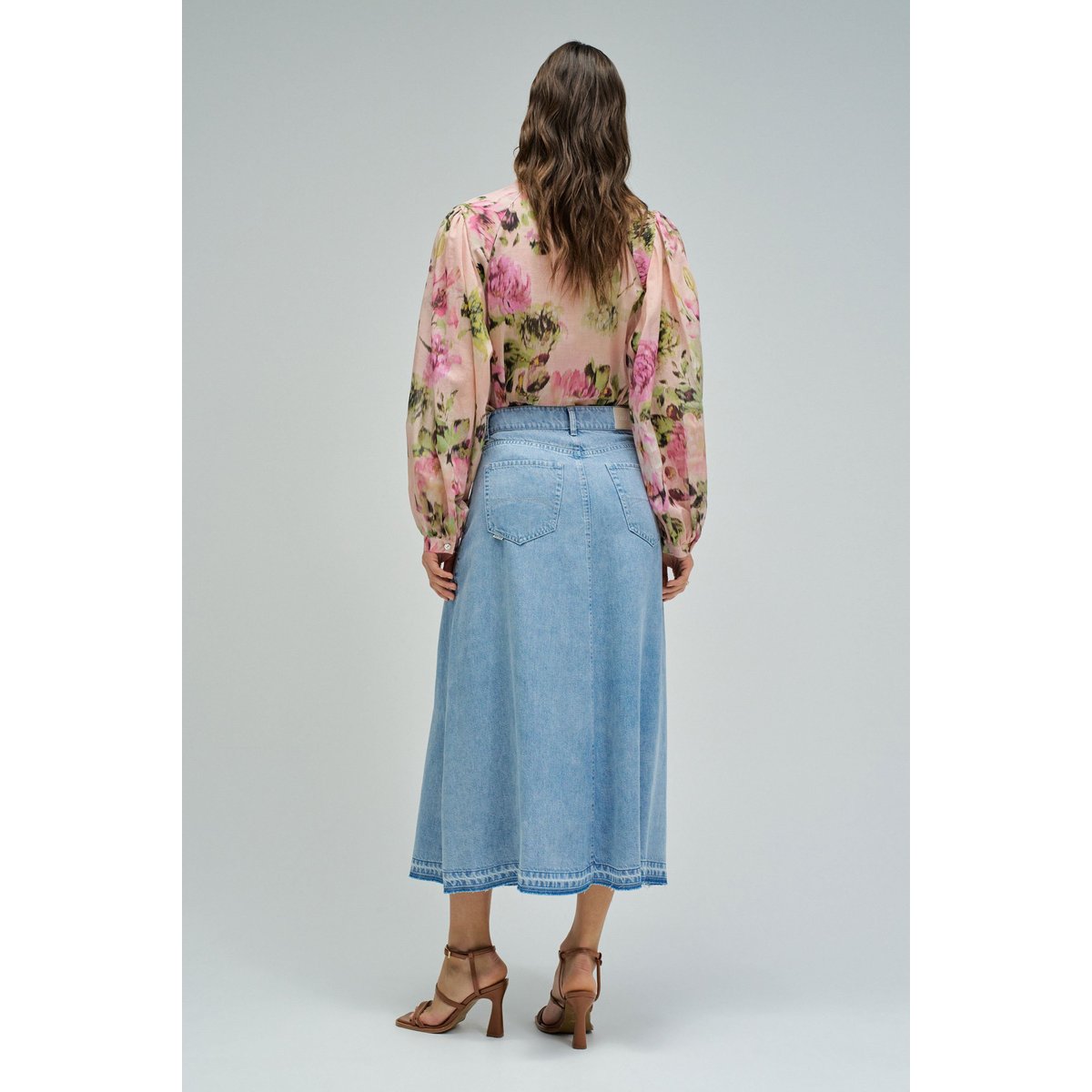 JUPE MIDI EN LIGHTDENIM bleu, SALSA JEANS