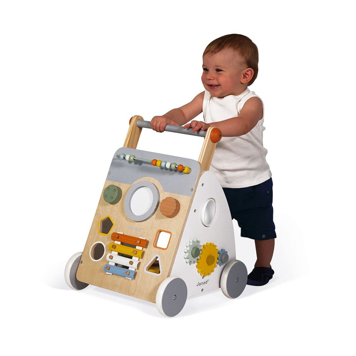 Chariot multi activités sweet cocoon en bois blanc/naturel, JANOD