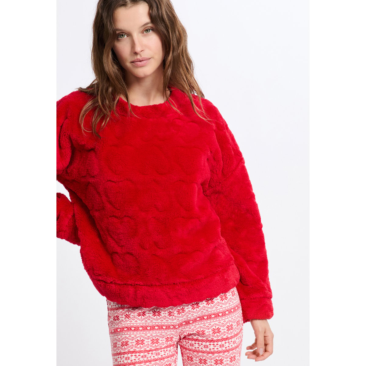 Ensemble de pyjama 2 pièces à motifs MILENA rouge, ETAM