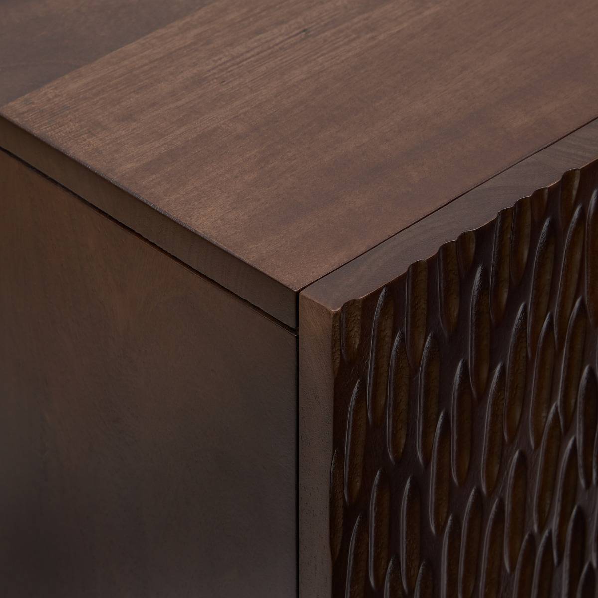 Buffet rectangulaire avec portes en manguier NYERO marron, ATMOSPHERA
