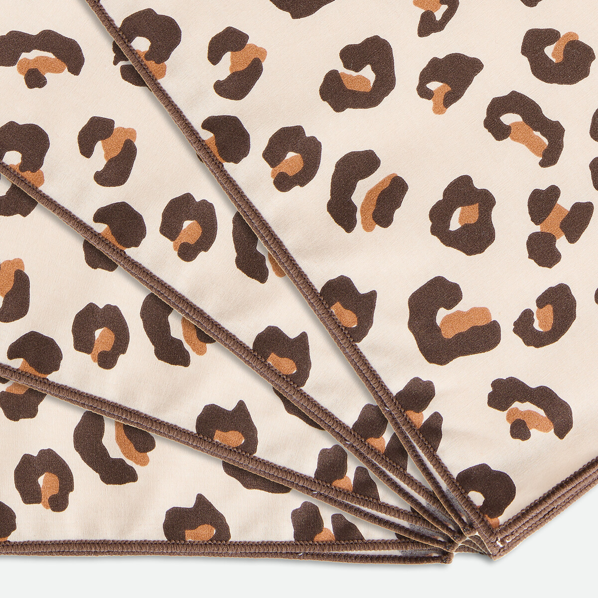 Set van 4 katoenen servetten met luipaardprint, Leopold luipaardprint, LA REDOUTE INTERIEURS