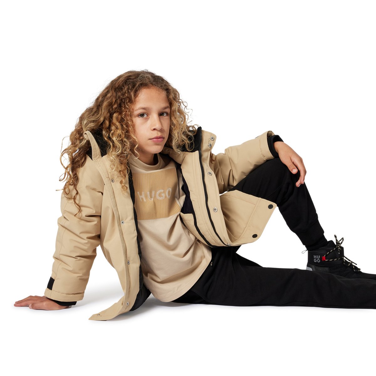 T-shirts à manches courtes sand, HUGO KIDSWEAR