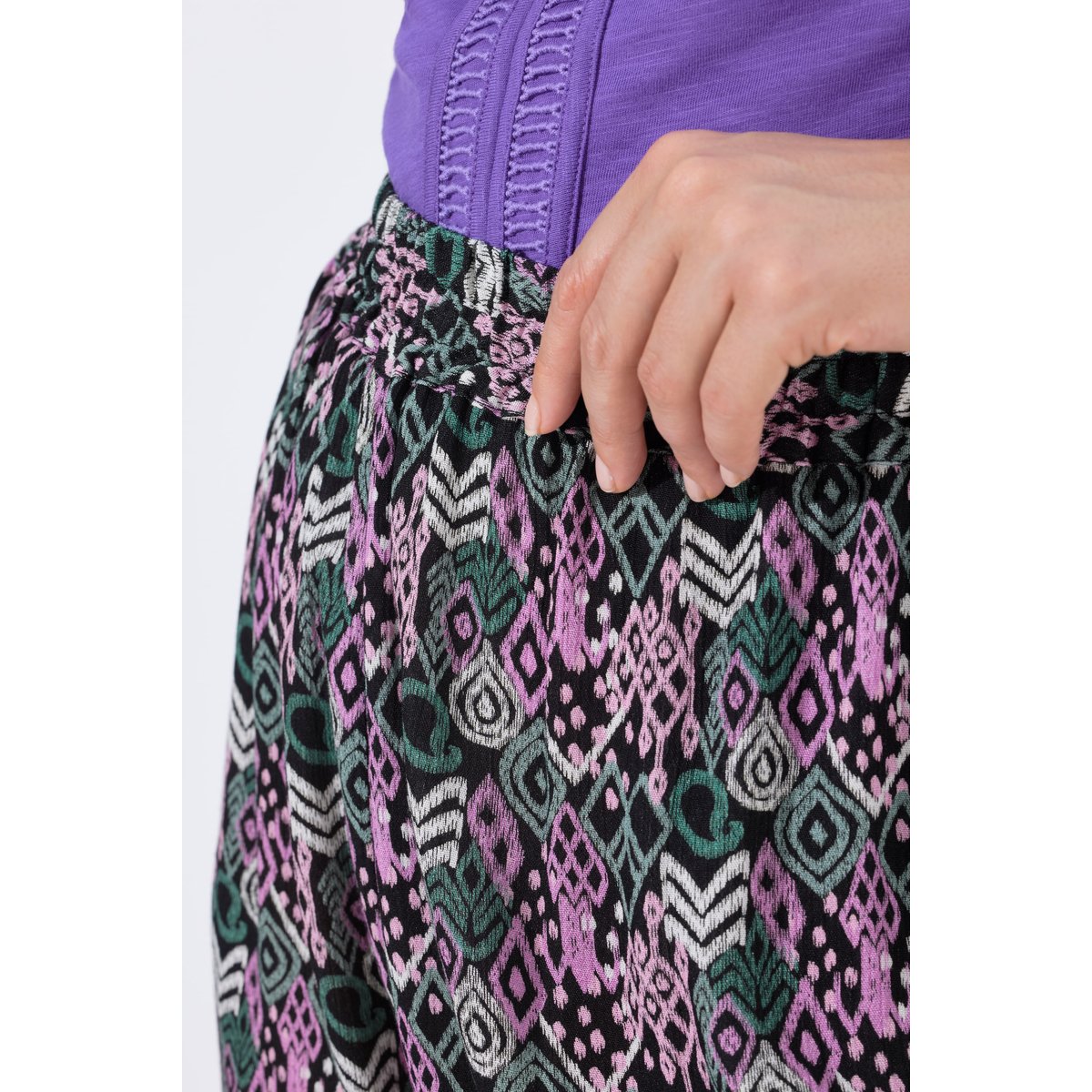 Pantalon Rose avec imprimé noir, ULLA POPKEN