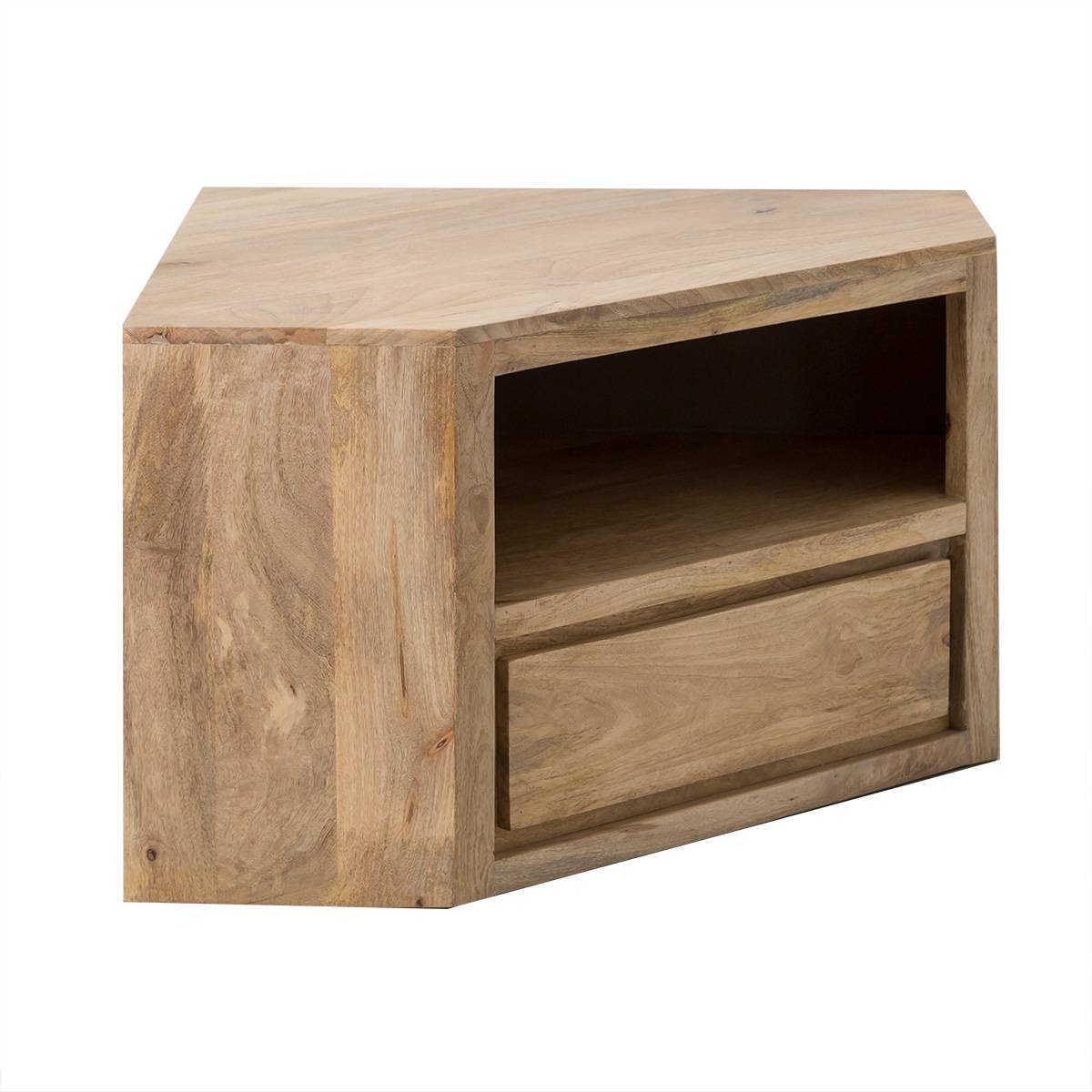 Meuble TV en bois de manguier LYAM bois clair, MADE IN MEUBLES