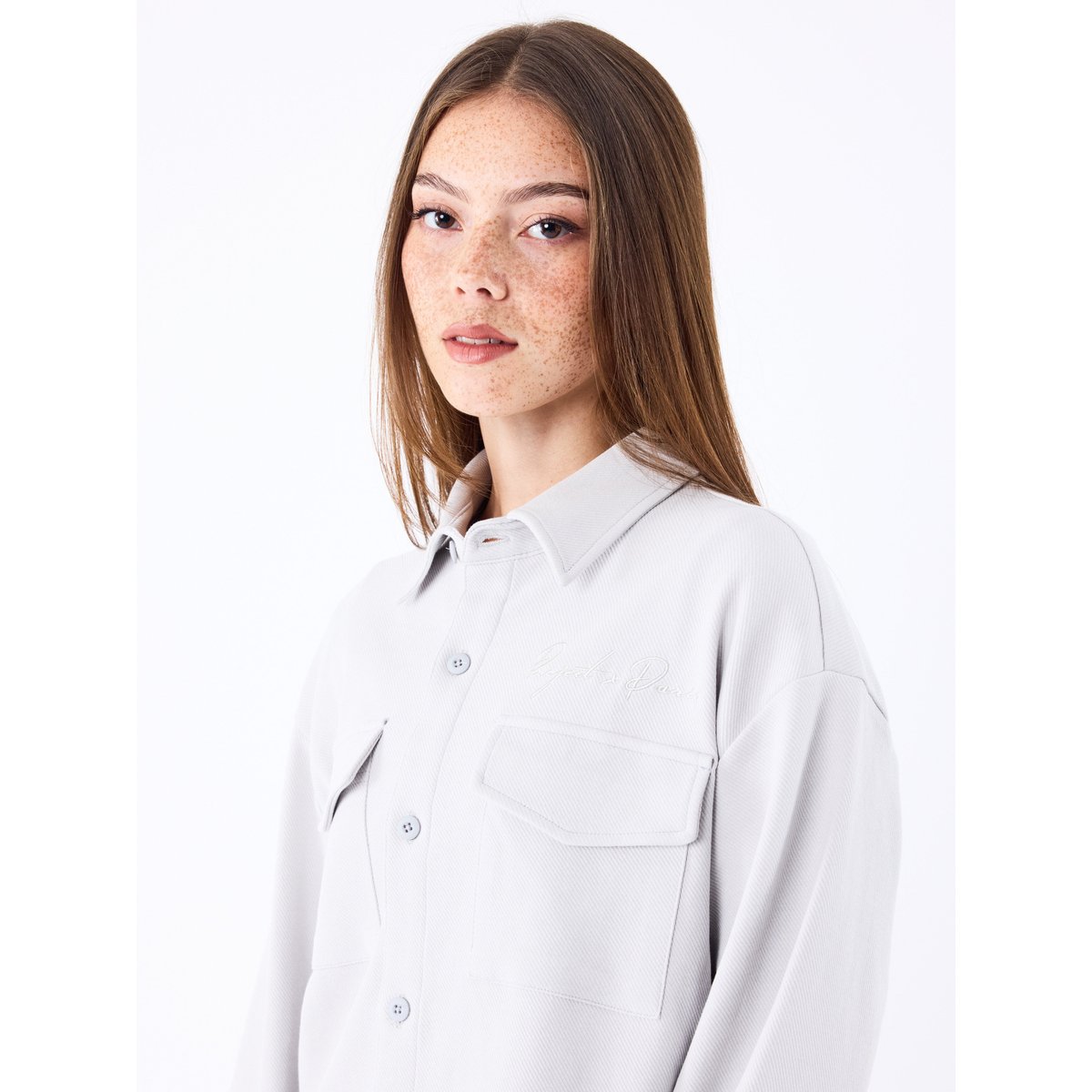 Surchemise texturée argent clair, PROJECT X