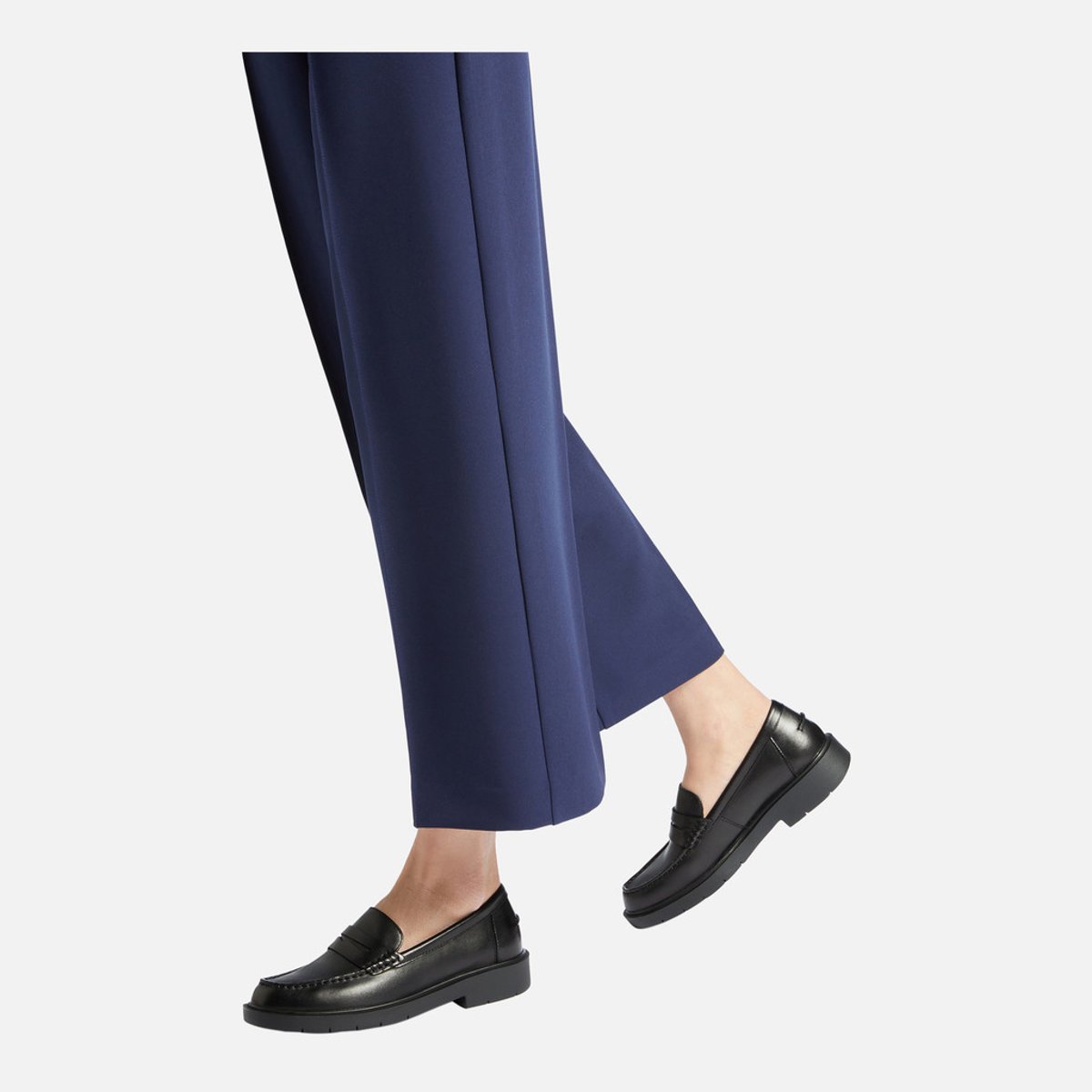 Mocassins en cuir respirant Spherica EC1 noir, GEOX