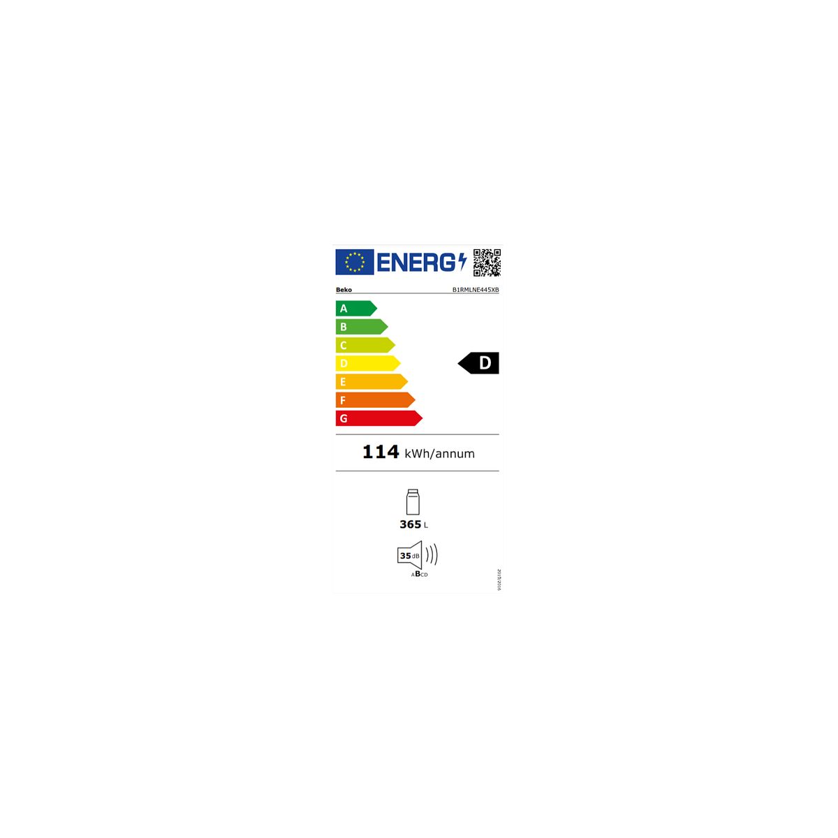 Réfrigérateur 1 porte B1RMLNE445XB couleur unique, BEKO