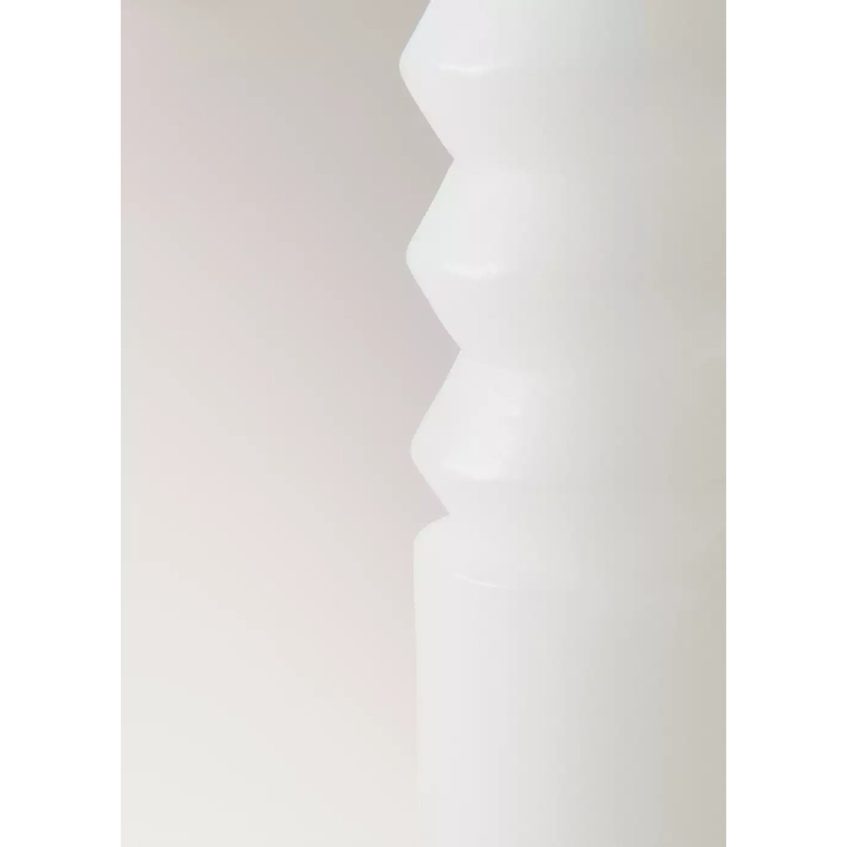 Bougie sculpturale haute blanc cassé, MANGO HOME