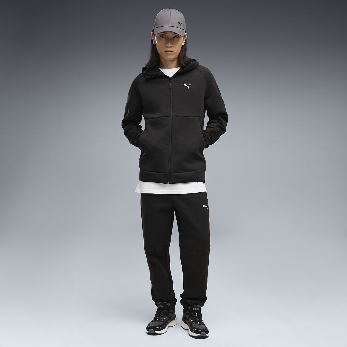 Sweat à capuche slim, PumaTech noir, PUMA