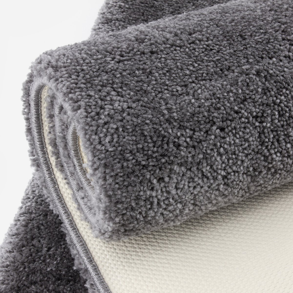 Tapis de bain moelleux gris, BATH BAZAAR
