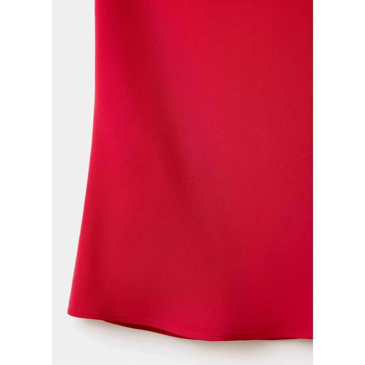 Robe col asymétrique avec détail nœud rouge, MANGO